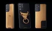 Caviar celebrates the year of the ox by putting a golden ox head on a Galaxy S21 Ultra