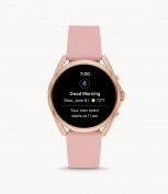 The Fossil Gen 5 LTE in Black and Blush colors (silicone strap)