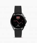 The Fossil Gen 5 LTE in Black and Blush colors (silicone strap)