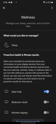 The new Wellness feature integrates Fitbit data into the Google Assistant