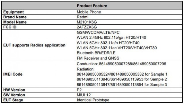 Redmi Note 10 Pro FCC listing