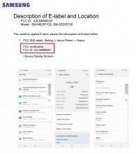 Samsung Galaxy M62: FCC label