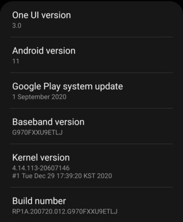 Android 11 and One UI 3.0 update is now live for Galaxy S10 series