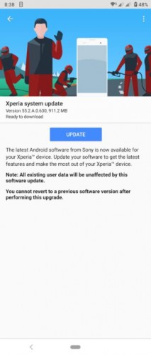 Atualização do Sony Xperia 1 Android 11