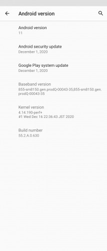 Sony Xperia 1 Android 11 update