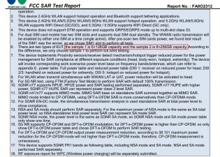 FCC documents listing the Xiaomi Mi 11 units used for testing and their memory configurations