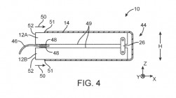 Schematics from an Apple patent on foldable phone design