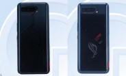 Different version of Asus ROG Phone 5 at TENAA: screen replaces the Tencent logo on the back