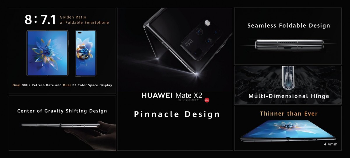 Huawei Mate X2 anunciado com design dobrável, primeiro telefone dobrável com lente periscópica