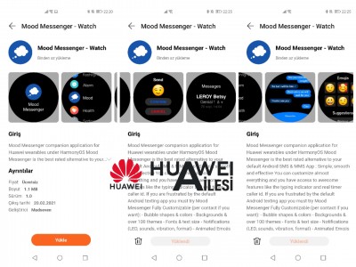 O aplicativo complementar Mood Messenger para Huawei Watch GT 2 Pro