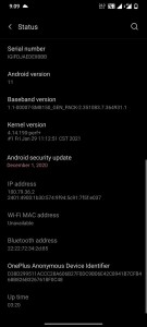Note: Security patch is still December 2020 <a href="https://forums.oneplus.com/threads/oxygenos-11-open-beta-2-for-the-oneplus-7t-and-oneplus-7t-pro.1387521/page-4#post-22756980" target="_blank" rel="noopener noreferrer">image credit</a>