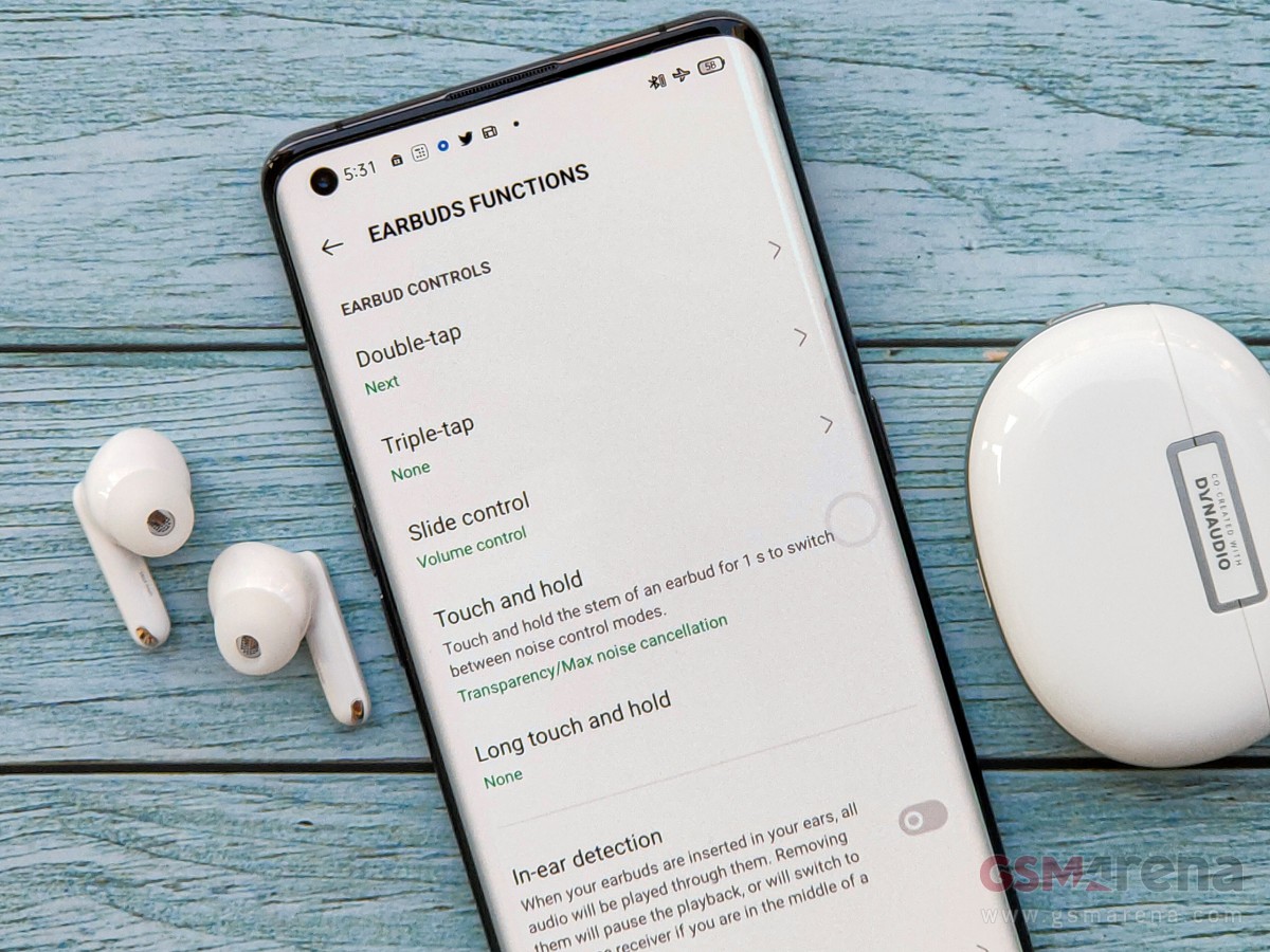 Os controles de toque do Enco X são personalizáveis ​​no Oppo Find X2