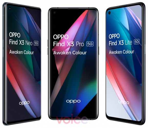 Supostos preços do Oppo Find X3 para vazar na Europa, o modelo X3 Pro deve começar em € 1.000