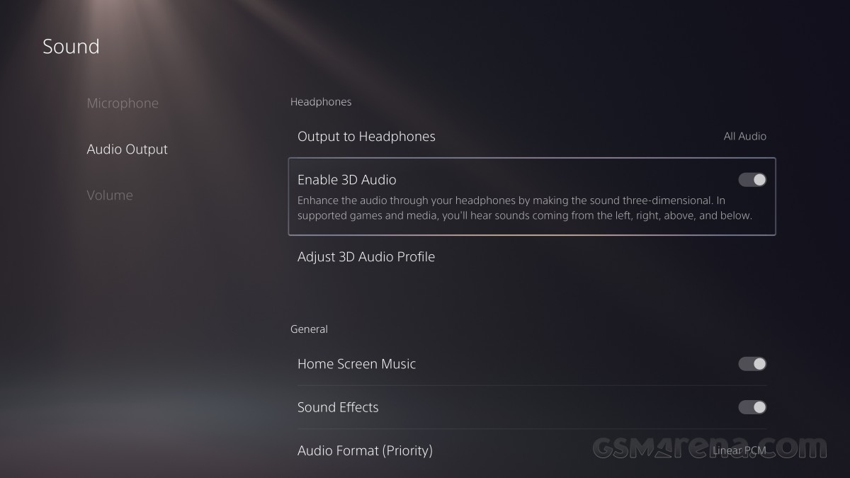 playstation audio output