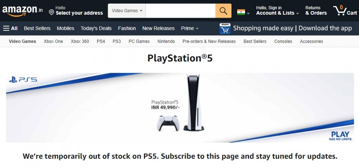 playstation 5 amazon india