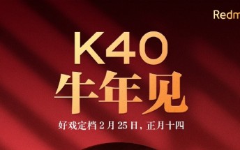 It's official: Redmi K40 will be unveiled on February 25