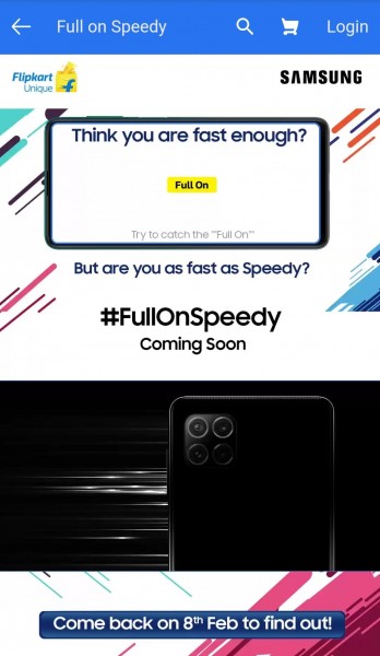 Samsung Galaxy F series smartphone with quad camera teased by Flipkart