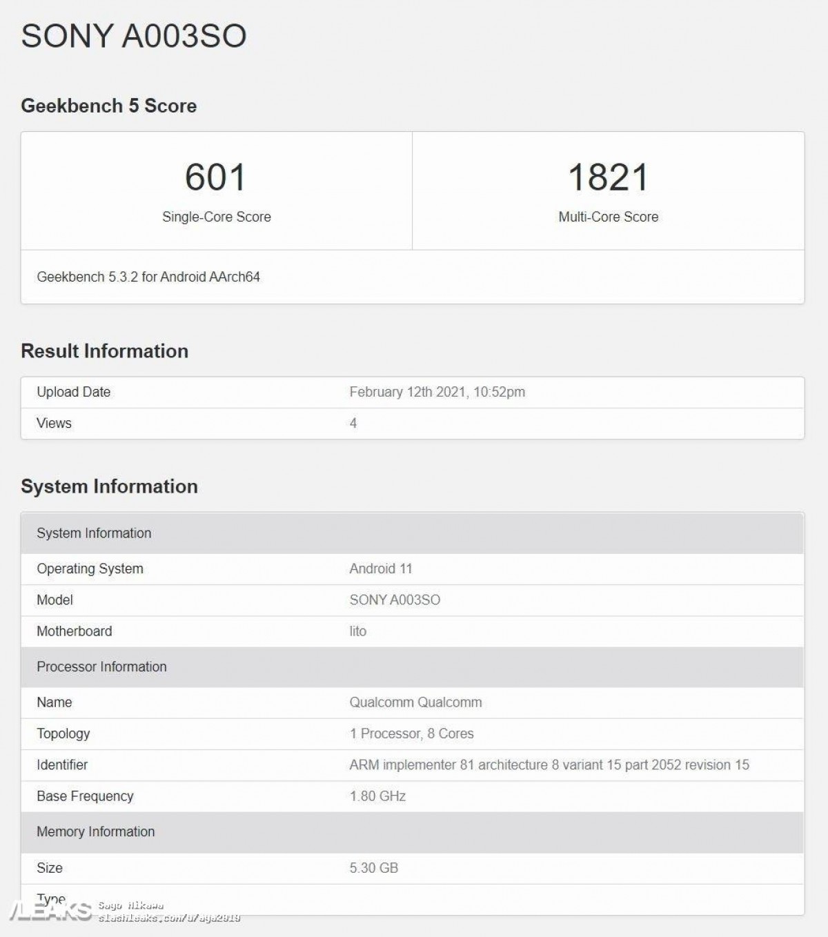 Sony Xperia 10 III appears on Geekbench with a Snapdragon 765G chipset