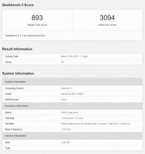 New Samsung Galaxy S Fe 4g Surfaces On Geekbench With Snapdragon 865 Gsmarena Com News