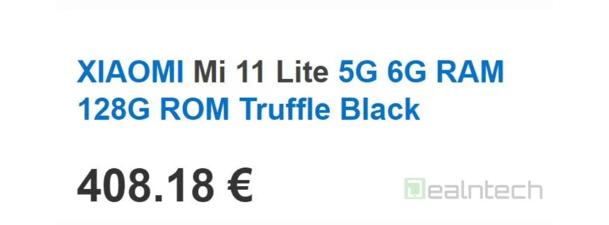 Xiaomi Mi 11 Lite 5G's price in Europe might have been outed