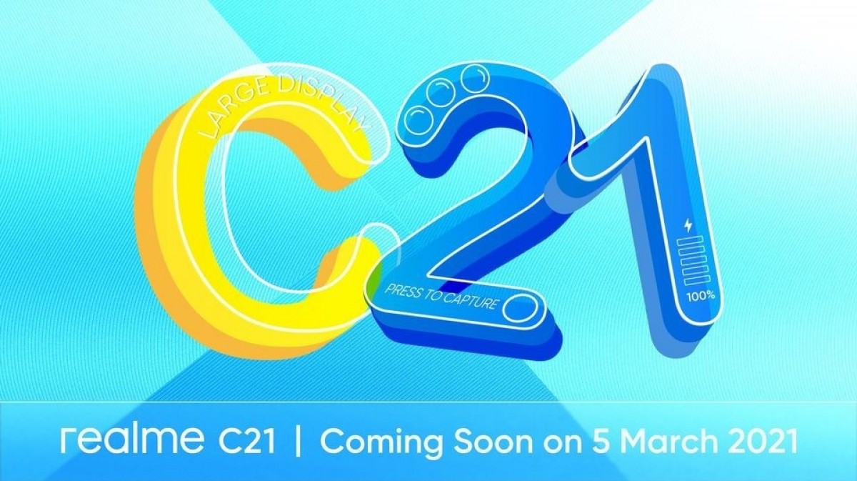 Realme C21 is coming on March 5 with a 5,000 mAh battery, full specs revealed by retailer