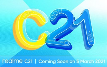 Realme C21 full specs and design revealed by retailer ahead of March 5 unveiling