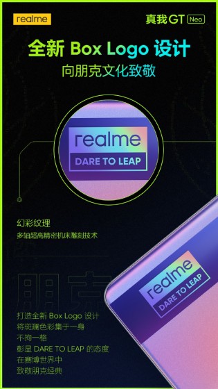 Realme GT Neo com câmera tripla de 64 MP e logotipo da caixa