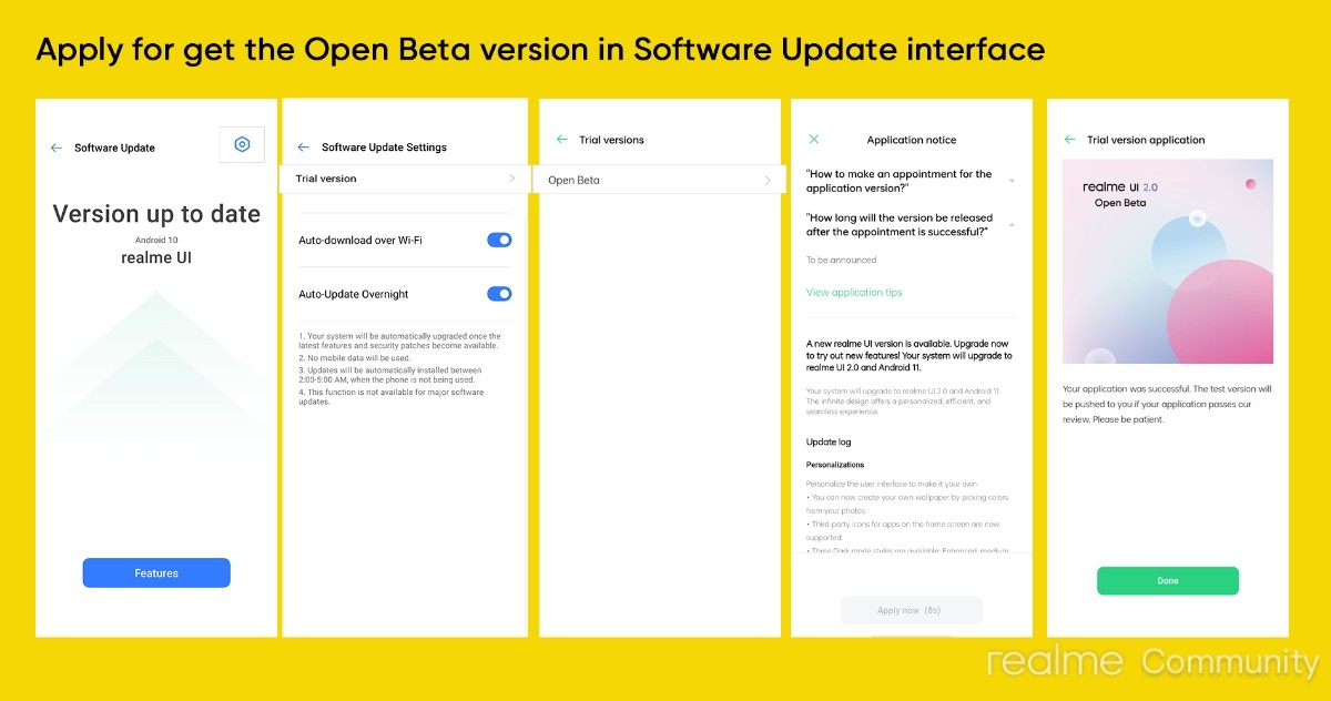 Realme 7 está recebendo a versão beta aberta mais recente da interface do usuário, a empresa estabelece detalhes para o roteiro do segundo trimestre