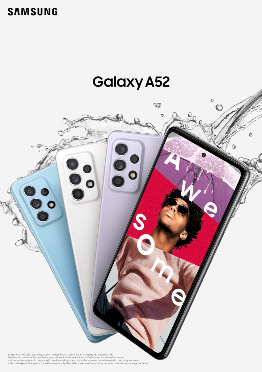 IP67防水設計、6400萬四攝、25W閃充：Samsung Galaxy A72 與 Galaxy A52系列正式發布；售價從€350歐元起！ 1