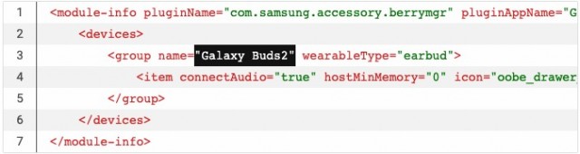Galaxy Buds2 moniker from Galaxy Wearable APK teardown