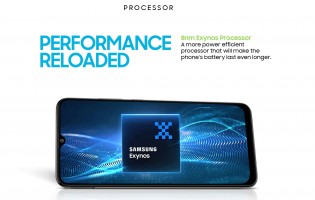 Galaxy M12: Exynos 850 chipset (8 nm, 8x A55 @ 2.0 GHz, Mali-G52)