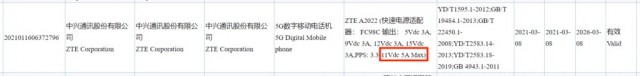 ZTE A2022 listing on 3C database