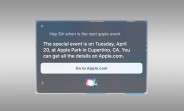 Apple's next event is taking place on April 20, Siri reveals