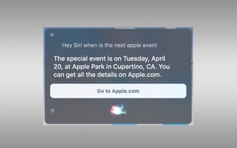 Apple's next event is taking place on April 20, Siri reveals