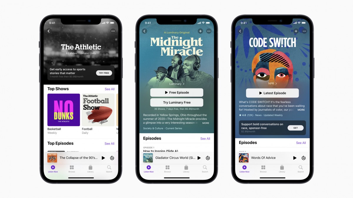Apple anuncia suscripciones a podcasts y aplicación rediseñada