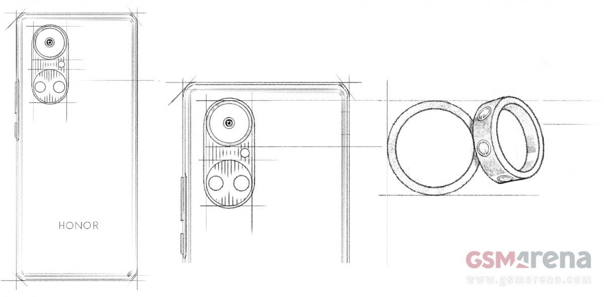 Croquis de conception Honor 50 