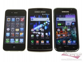 Compared to an iPhone (left) and the original Galaxy S (right)