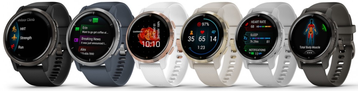 GSMArena.com Venu Garmin news battery two double - unveils with sizes life in smartwatch the 2