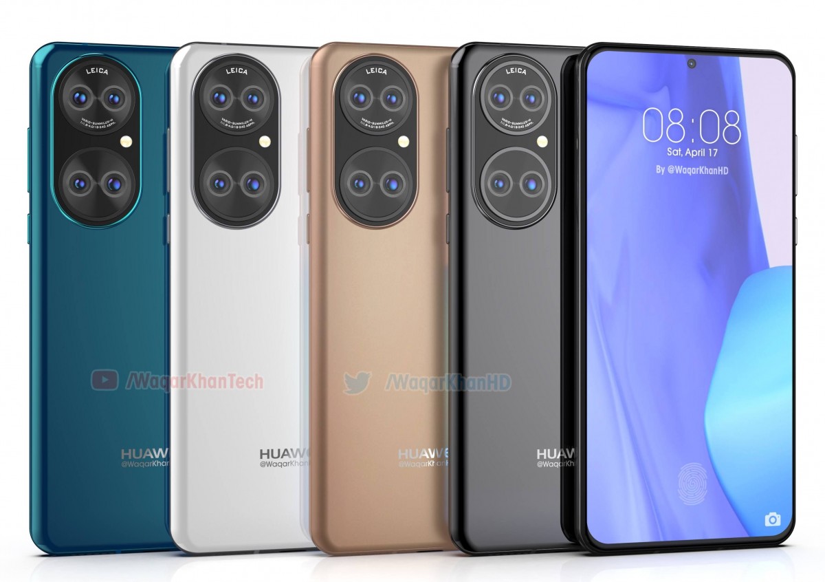 Huawei P50 leaks in high-quality renders