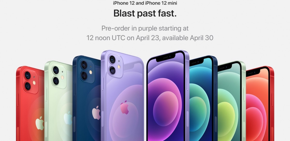 Pre-orders for the purple iPhone 12 and 12 mini