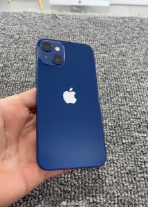Hands-on photo of an iPhone 13 mini prototype