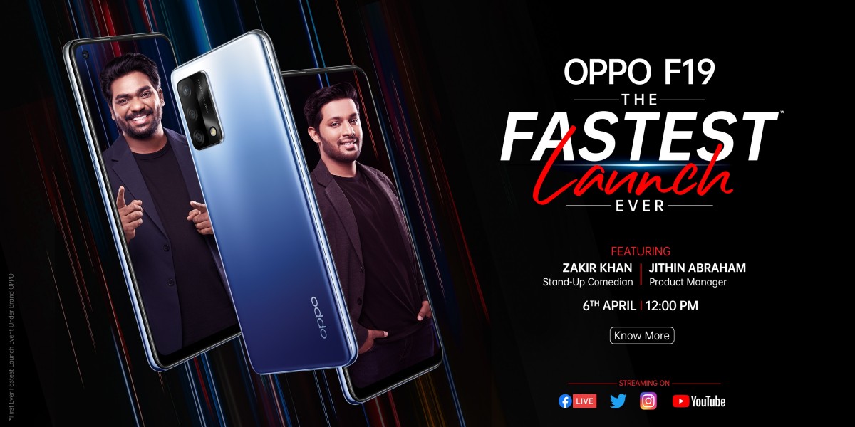 Oppo F19 unveiled, company sets April 6 launch event for India