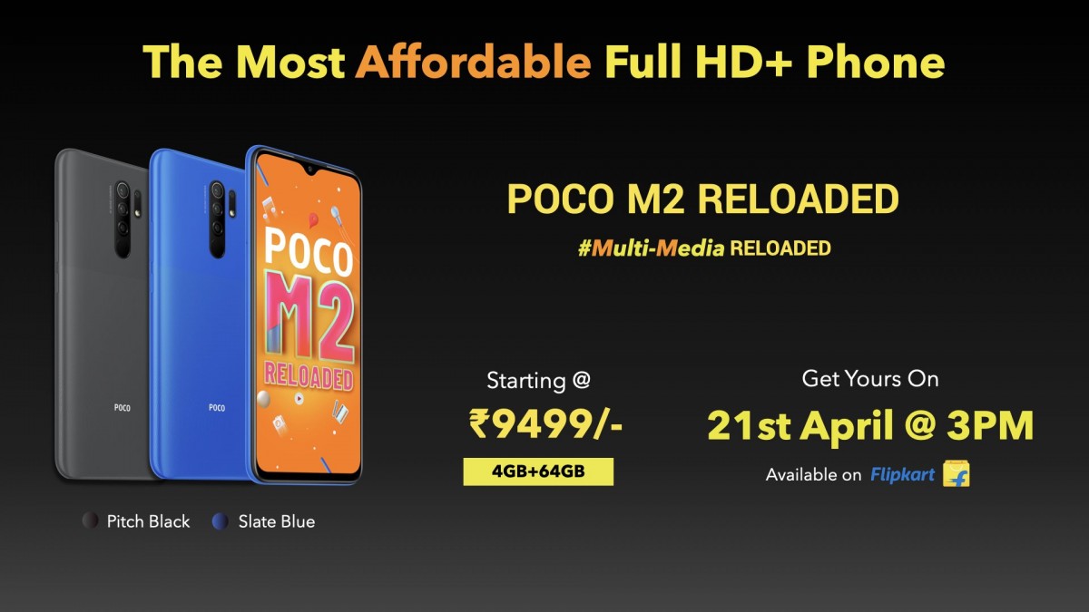 Poco M2 Reloaded launched in India as the most affordable phone with an FHD+ screen