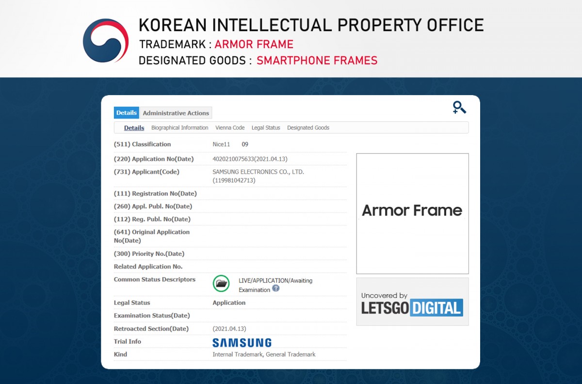 Samsung patents a super-strong frame for smartphones called Armor Frame