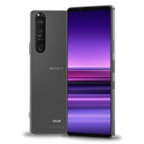 Sony Xperia 1 III wearing a transparent Olixar case