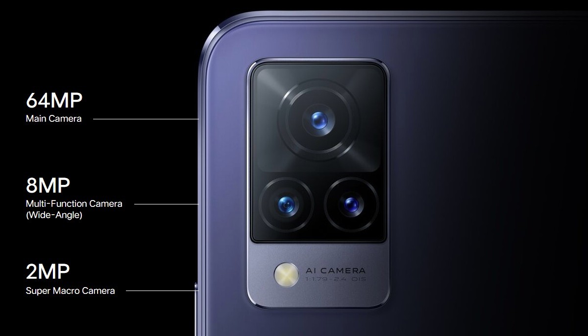 smartphone with wide angle selfie camera