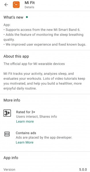 Xiaomi Mi Band 6 gets the sleep breathing quality feature via a new update  - Gizmochina