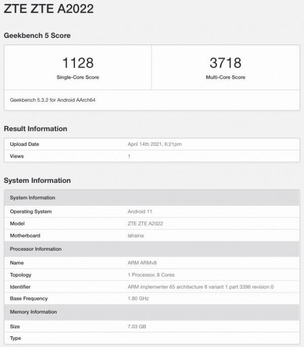 ZTE Axon 30 5G appears in Google Play Console listing and Geekbench