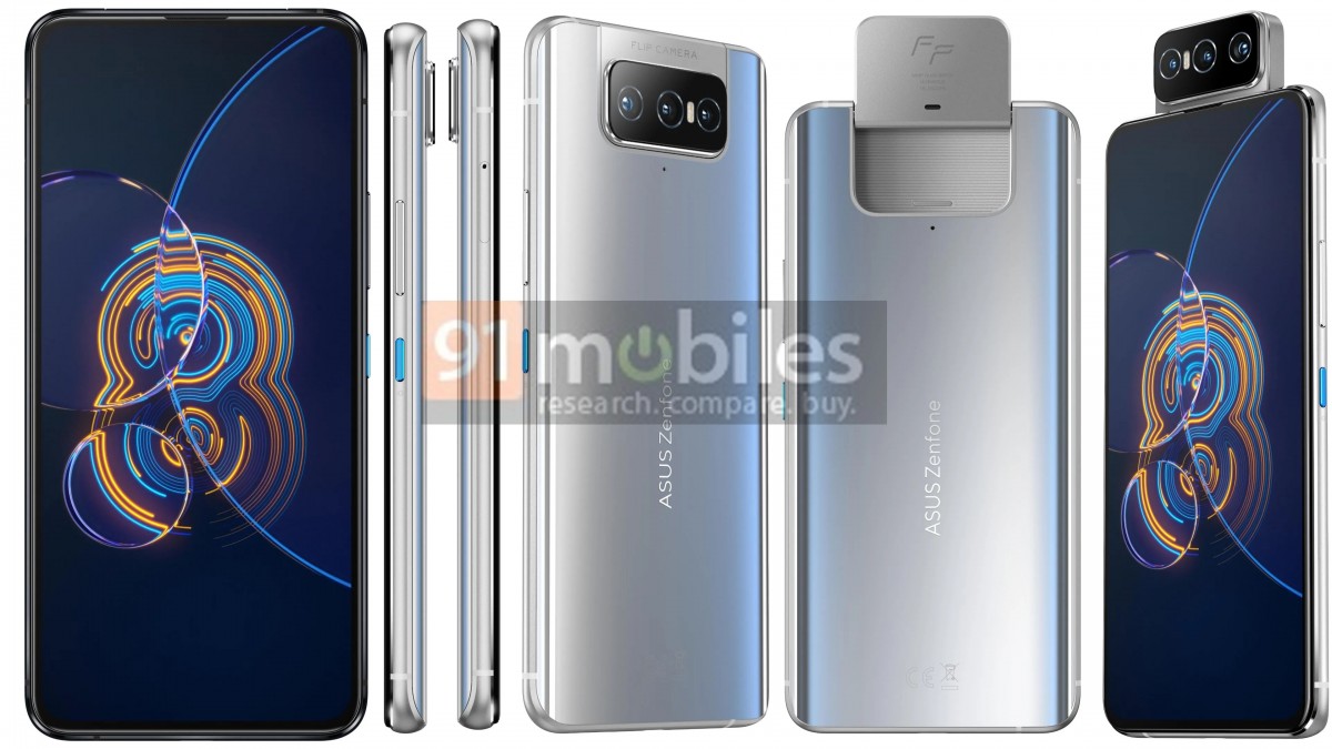 Asus Zenfone 8 e Zenfone 8 Flip especificações e renders vazamento