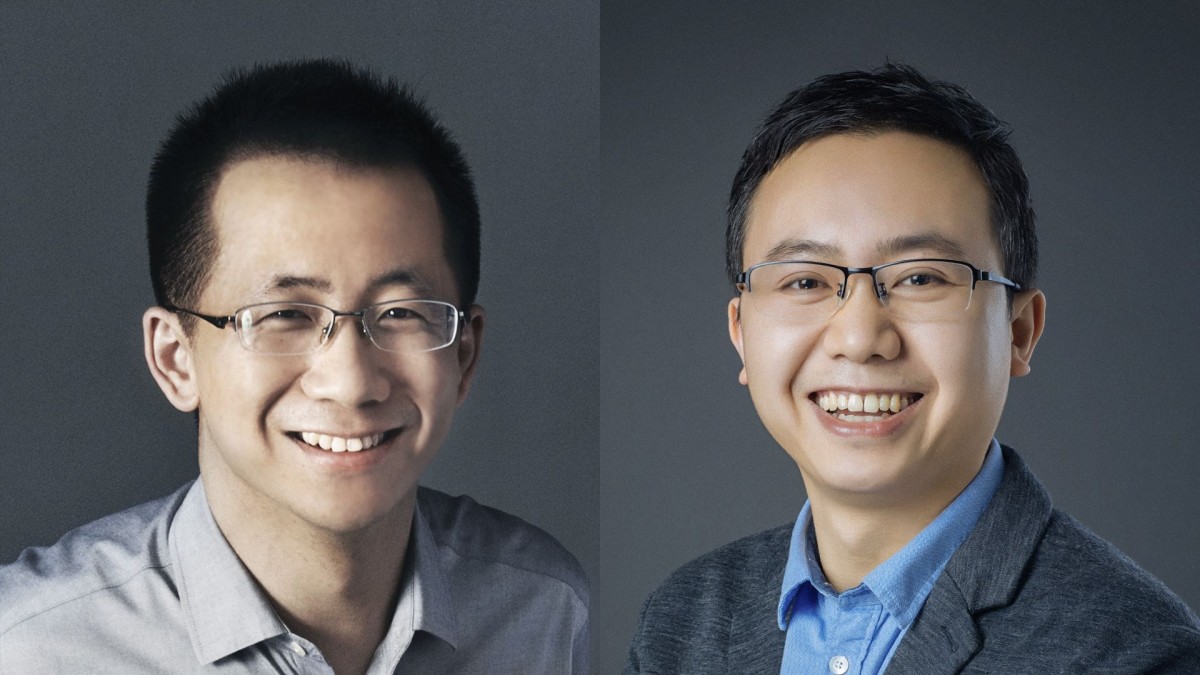 Zhang Yiming (left) and Liang Rubo (right)